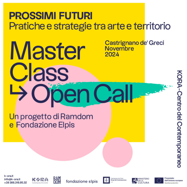 Open call: Masterclass Prossimi e Futuri